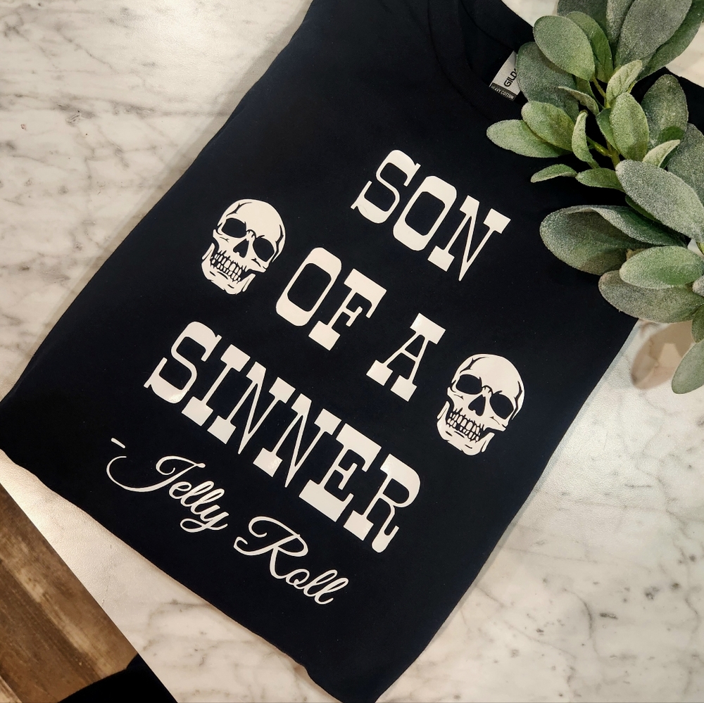 Jelly Roll shirt son of a sinner popular trending skull
